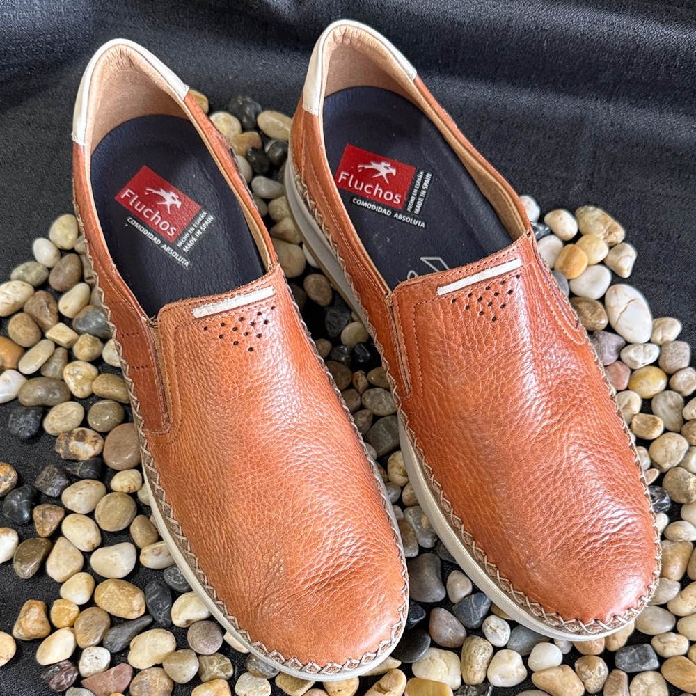 Men's Tan Leather Loafers